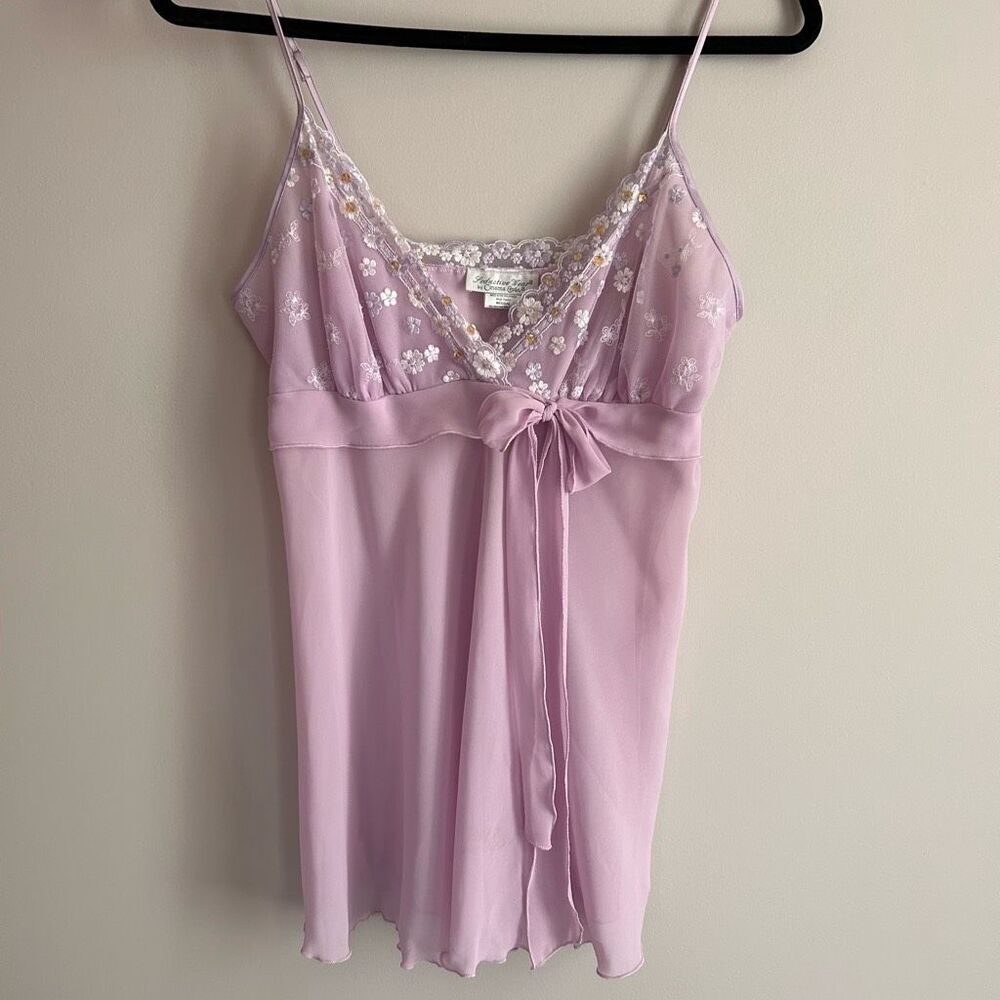 Seductive Wear Vintage Sexy Floral Embroidered Slip Dress Night Gown Lingerie To - Picture 2 of 5
